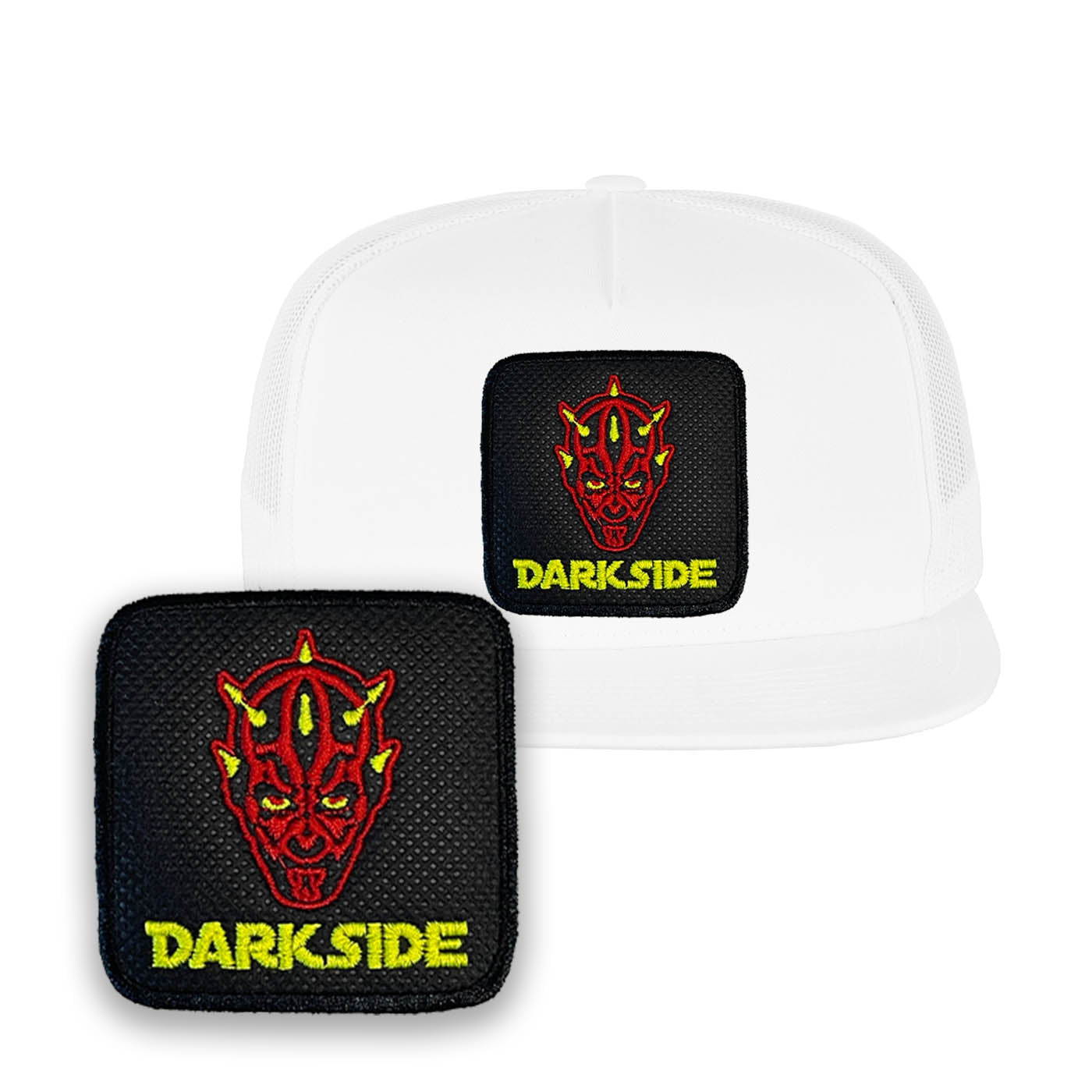 Darth Maul “Dark Side” Embroidered White Baseball Cap