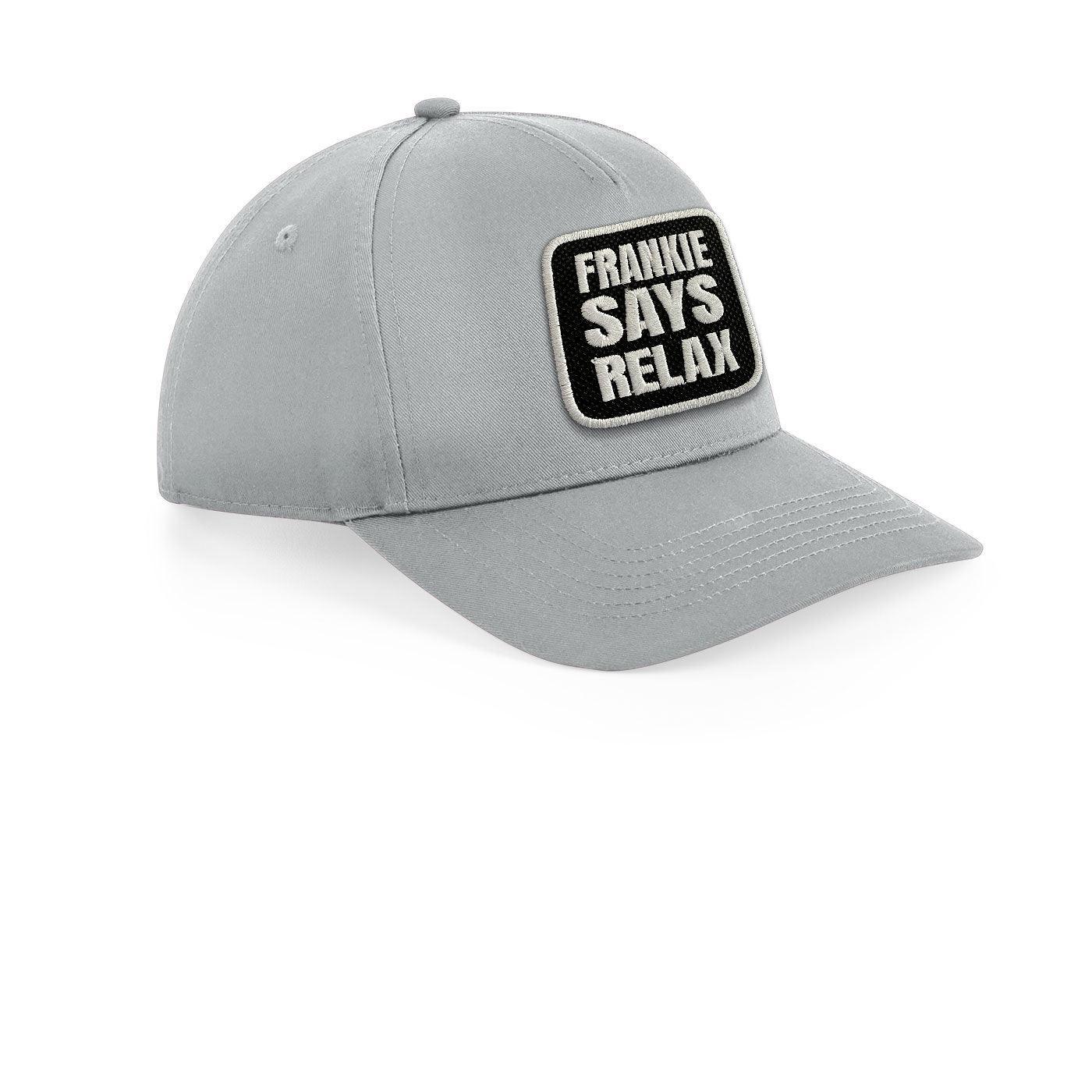 Frankie Says Relax Cap Embroidered Velcro Patch Hat Black, White, Grey - Forge Bros