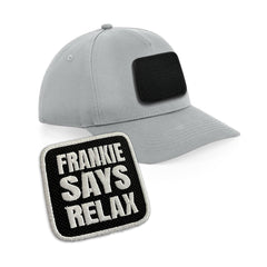 Frankie Says Relax Cap Embroidered Velcro Patch Hat Black, White, Grey - Forge Bros