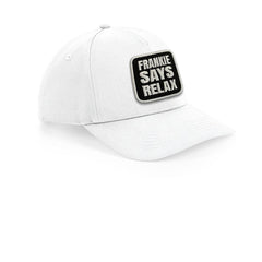 Frankie Says Relax Cap Embroidered Velcro Patch Hat Black, White, Grey - Forge Bros