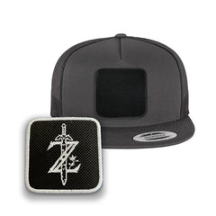 Zelda Trucker Hat Embroidered Velcro Adventure Snapback Trucker Cap Black, White, Grey