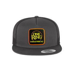 One Ring Trucker Hat Embroidered Velcro LOTR Snapback Trucker Cap Black, White, Grey