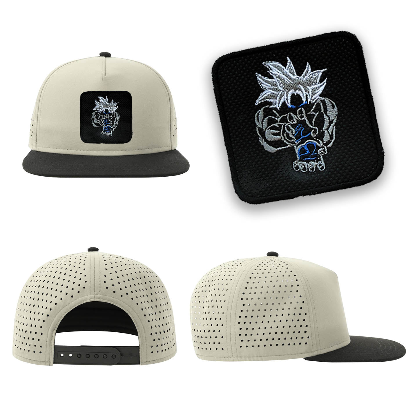 Son Goku Streetwear Hat with Flat Visor Embroidered Patch Dragon Ball