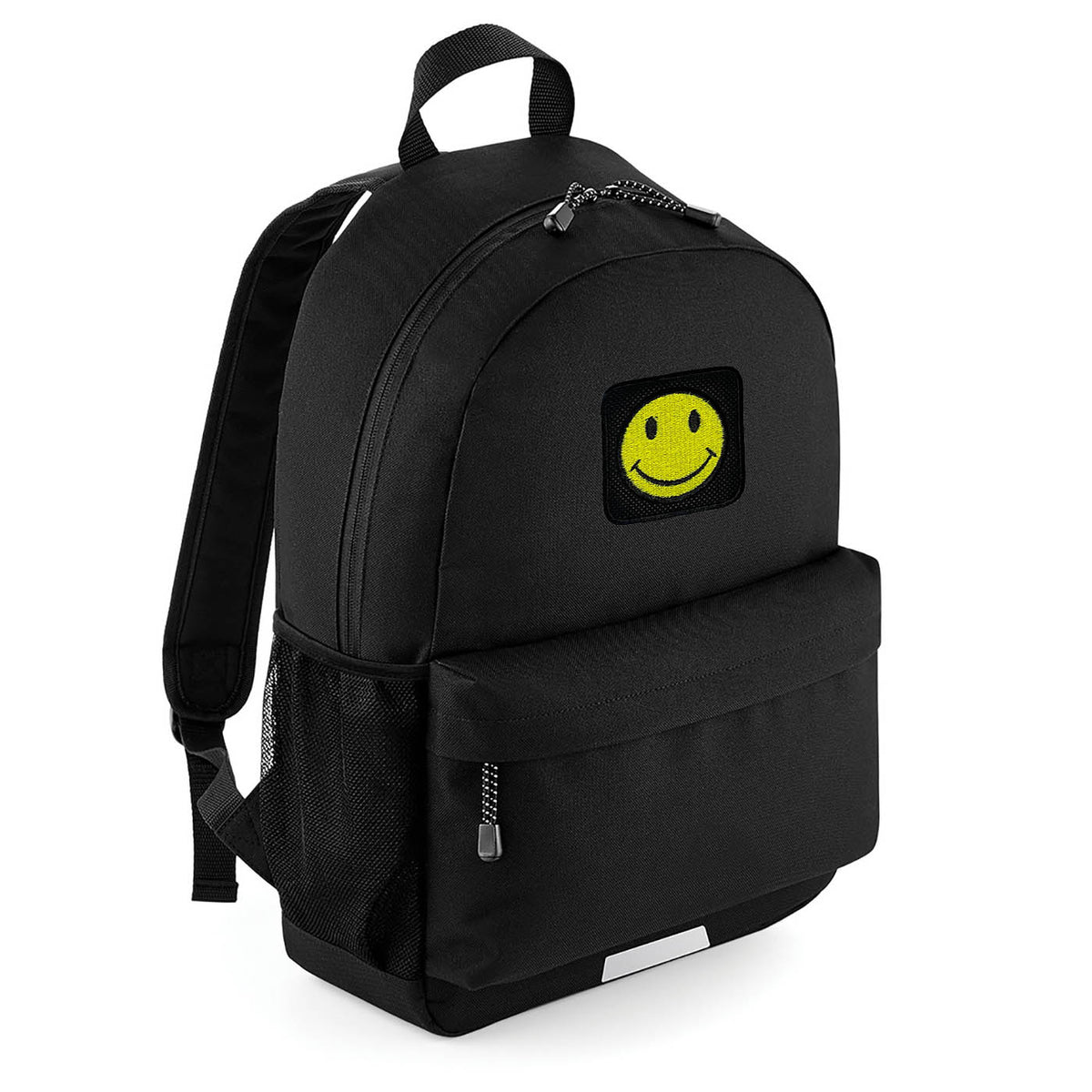 Backpack with Happy Emoji  Embroidered Patch