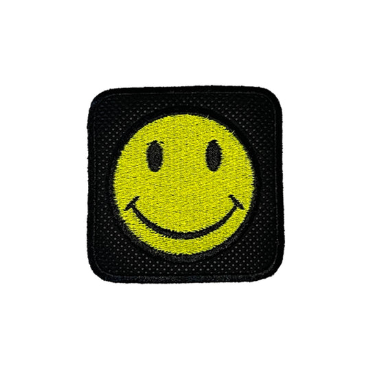 Backpack with Happy Emoji  Embroidered Patch