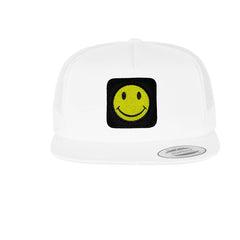 Happy Emoji Embroidered Baseball White Cap Forge Bros