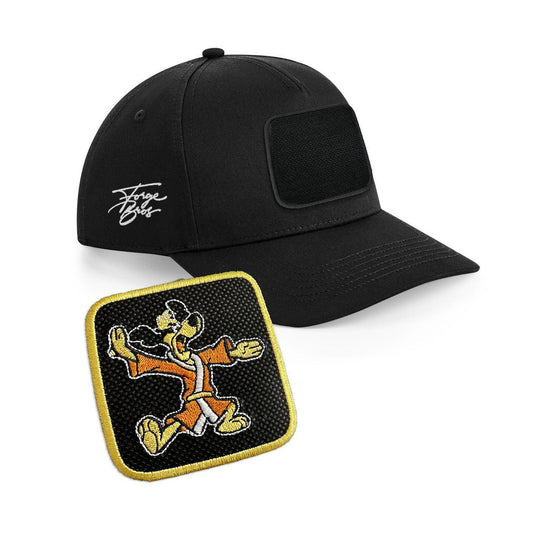 Hong Kong Phooey Cap Embroidered Velcro Patch Retro Black, White, Grey - Forge Bros