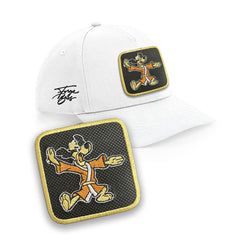 Hong Kong Phooey Cap Embroidered Patch Retro Black, White, Grey