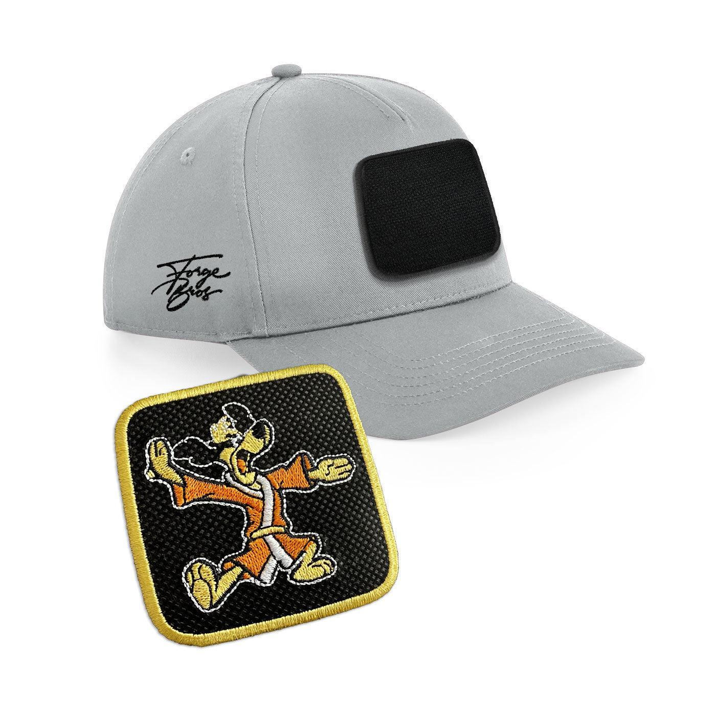 Hong Kong Phooey Cap Embroidered Velcro Patch Retro Black, White, Grey - Forge Bros