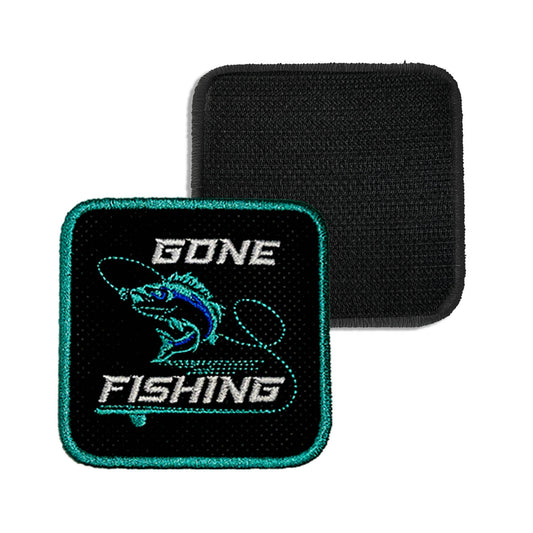 Fishing Patch Embroidered Hook & Loop Removable Patch for Forge Bros Caps