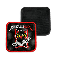 Metal Cat Embroidered Hook & Loop Removable Patch for Forge Bros Caps