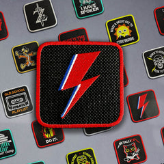 Bowie Lightning Embroidered Hook & Loop Removable Patch for Forge Bros Caps