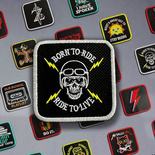 Born To Ride Embroidered Hook & Loop Removable Patch for Forge Bros Caps