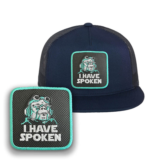 I have Spoken Trucker Hat Embroidered Kuill Mando Snapback Trucker Cap Black, White, Grey