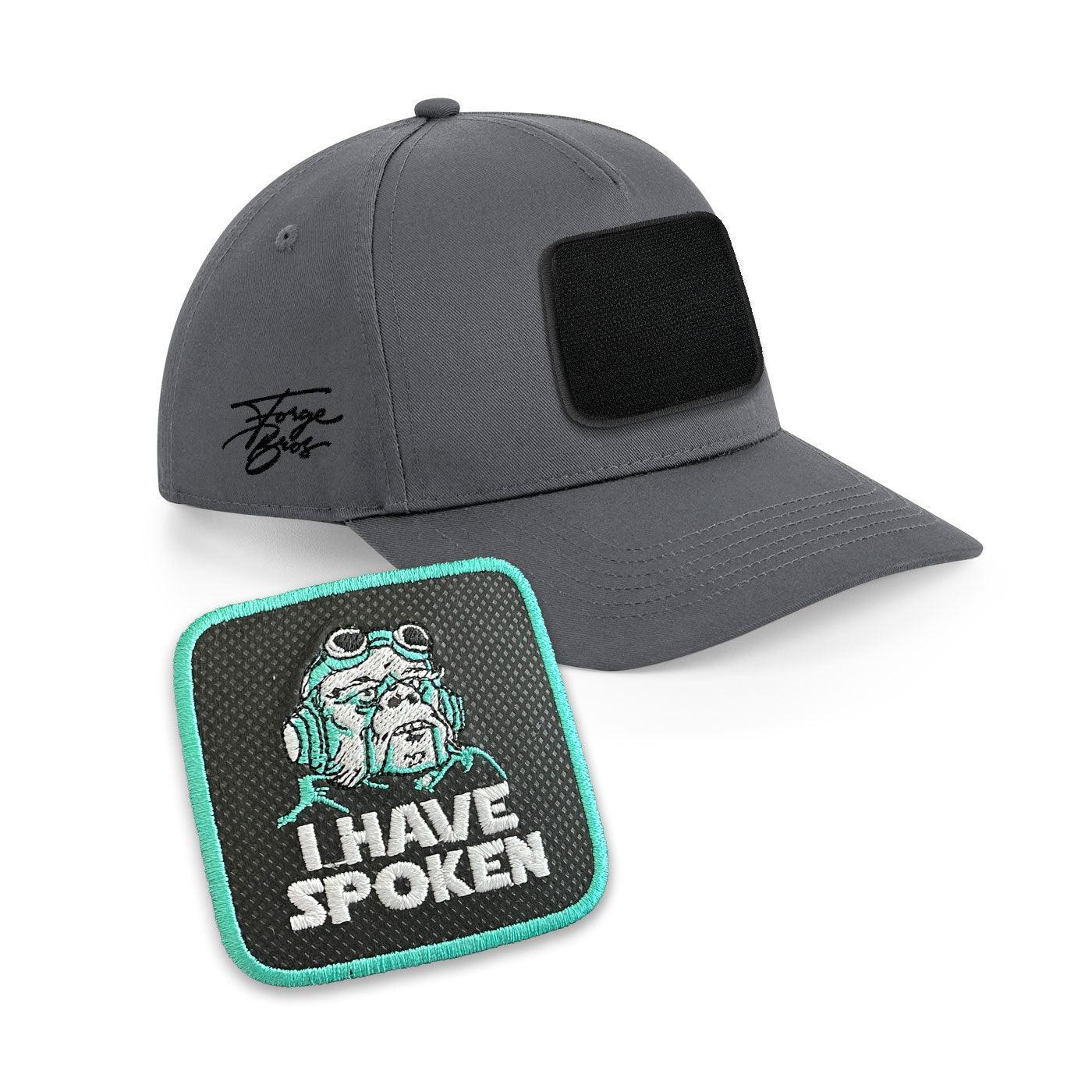 I Have Spoken Cap Embroidered Velcro Patch, Kuill & Mando Black, White, Grey - Forge Bros