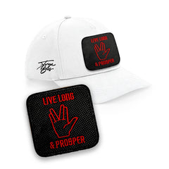 Spock Baseball White Hat Live Long & Prosper Embroidered Cap