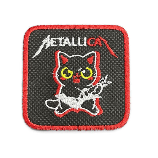 Backpack with Heavy Metal Cat Embroidered Patch - Forge Bros