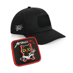 Metal Cat Cap Embroidered Velcro Patch Heavy Metal Rock Hat Black, White, Grey - Forge Bros