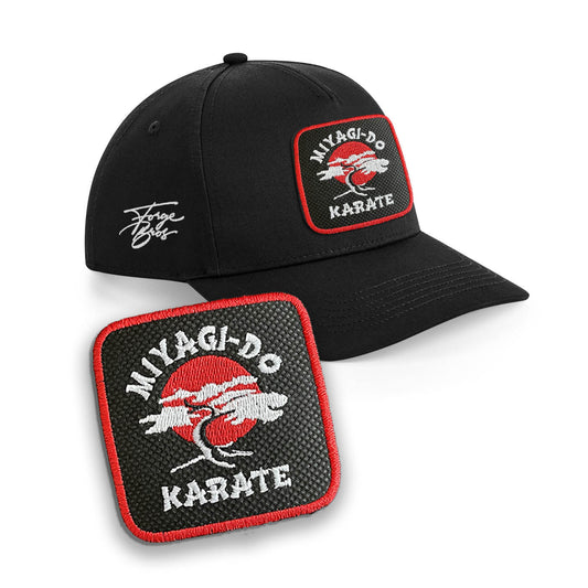 Miyagi do Karate Kid Cap Embroidered Patch Hat Black, White, Grey