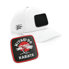 Miyagi-do-Karate Cap Embroidered Velcro Patch Bike Hat Black, White, Grey - Forge Bros