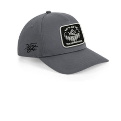 Mountains Outdoor Cap Embroidered Velcro Patch Hat Black, White, Grey - Forge Bros