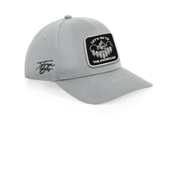 Mountains Outdoor Cap Embroidered Velcro Patch Hat Black, White, Grey - Forge Bros