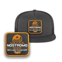 Nostromo Trucker Hat Embroidered Velcro USCSS Snapback Trucker Cap Black, White, Grey