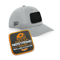 Uscss Nostromo Cap Embroidered Velcro Patch, Black, White, Grey - Forge Bros