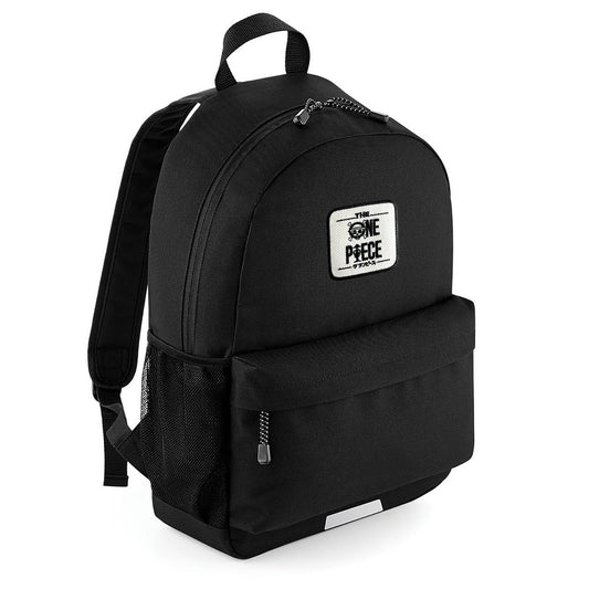 Backpack with One Piece v Embroidered Patch