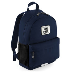 Backpack with One Piece v Embroidered Patch