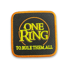 One Ring LOTR Cap Embroidered Velcro Patch Rule them all Black, White, Grey - Forge Bros