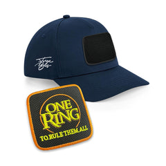 One Ring LOTR Cap Embroidered Velcro Patch Rule them all Black, White, Grey - Forge Bros