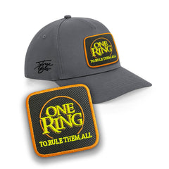 One Ring LOTR Cap Embroidered Patch Rule them all Black, White, Grey