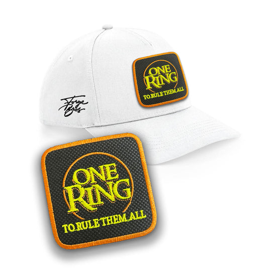 One Ring LOTR Cap Embroidered Patch Rule them all Black, White, Grey