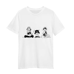 One Piece Usopp Tony Tony Chopper Monkey D Luffy Adult Unisex White T-shirt