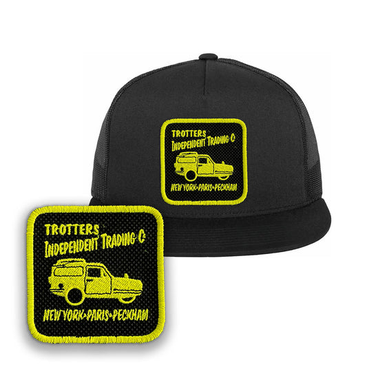 Fools & Horses Trucker Hat Embroidered Trotters Snapback Trucker Mesh Cap Black, White, Grey