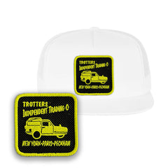 Fools & Horses Trucker Hat Embroidered Trotters Snapback Trucker Mesh Cap Black, White, Grey