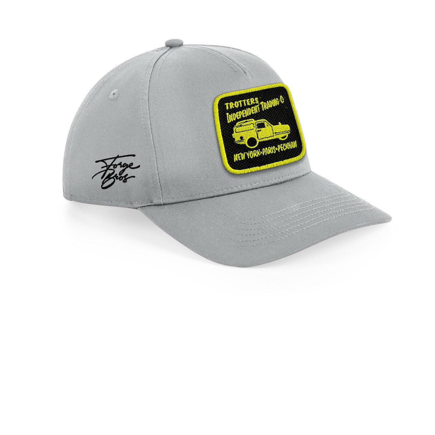 Only Fools and Horses Cushty Cap Embroidered Velcro Patch Hat Black, White, Grey - Forge Bros