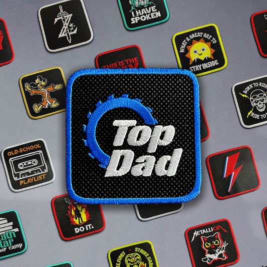 Top Dad Patch Embroidered Hook & Loop Removable Patch for Forge Bros Caps