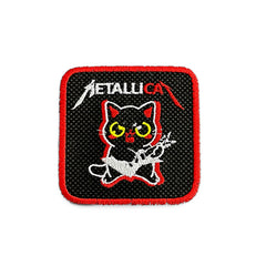 Metal Cat Embroidered Hook & Loop Removable Patch for Forge Bros Caps