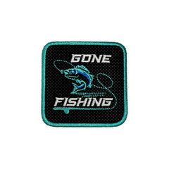 Fishing Cap Embroidered Patch Fish Hat Grey