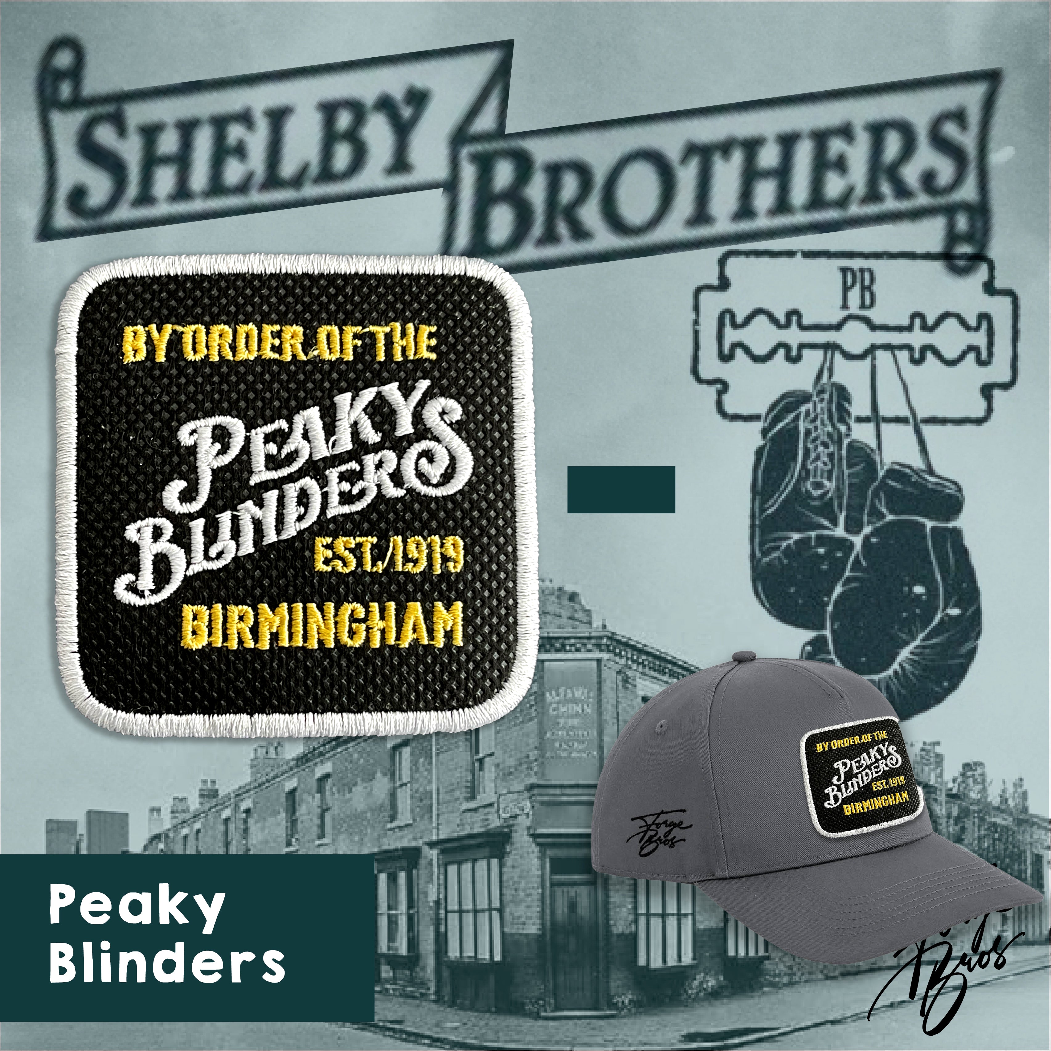 Peaky Blinders Cap Embroidered Patch Birmingham Hat