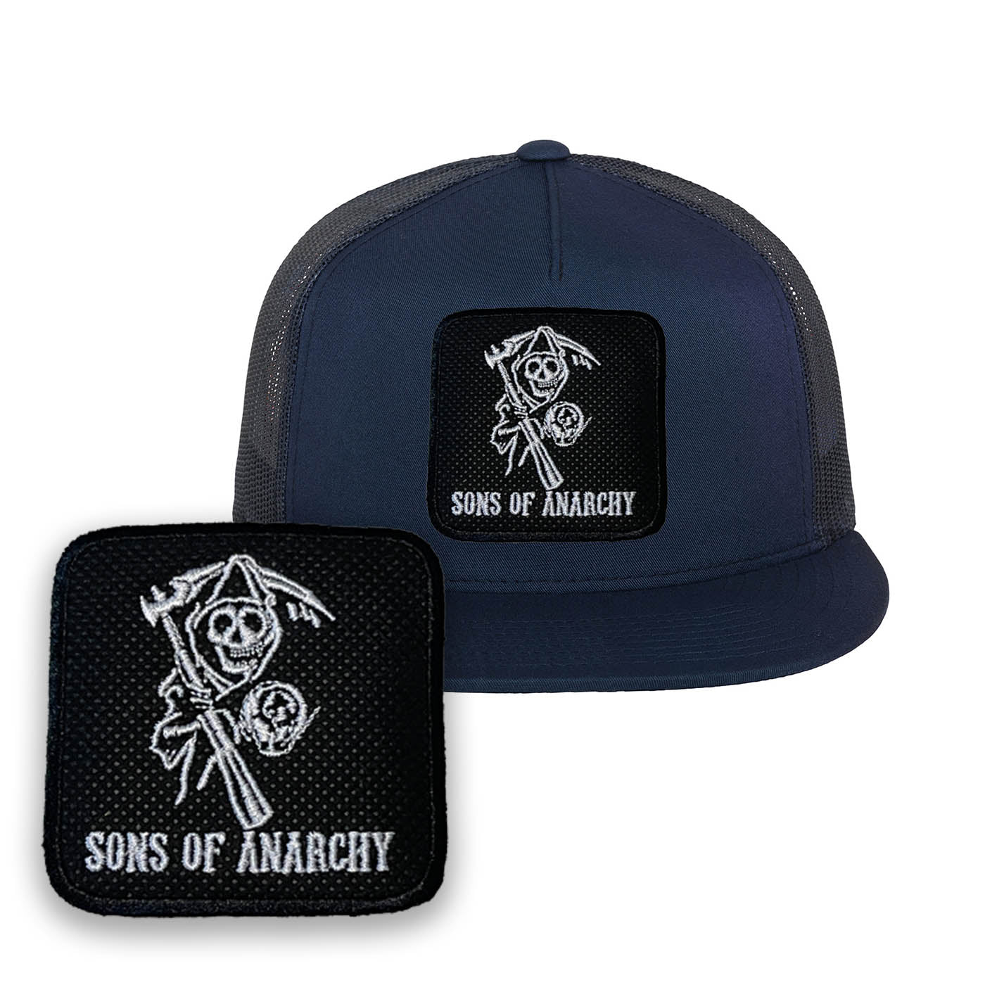 SAMCRO Hat Sons of Anarchy Embroidered Baseball Cap by Forge Bros Blue