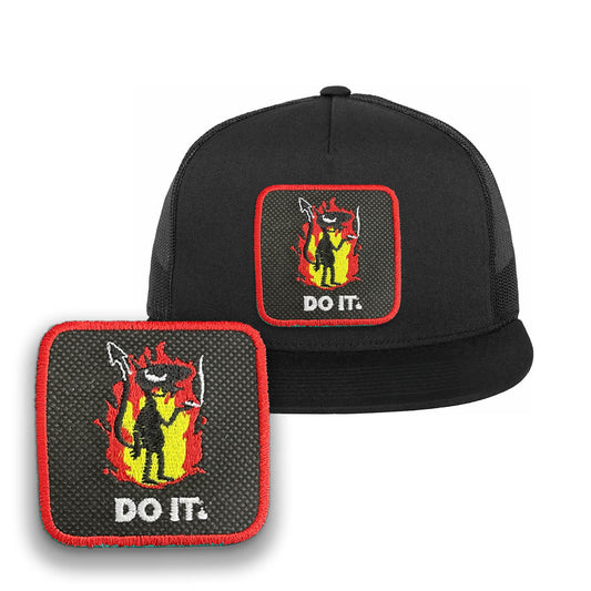 Do It Trucker Hat Embroidered Sarcastic Snapback Trucker Cap Black, White, Grey