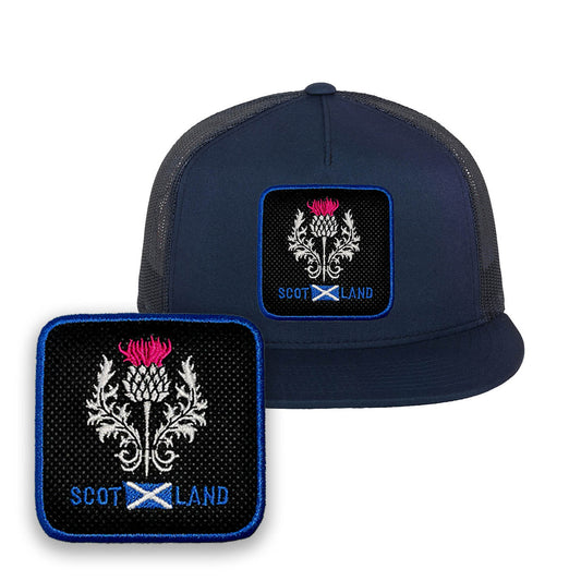 Scotland Cap Embroidered Patch Scotsman Trucker Mesh Hat