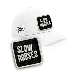 Slow Horses Cap Embroidered Patch Jackson Lamb Black, White, Grey Hat