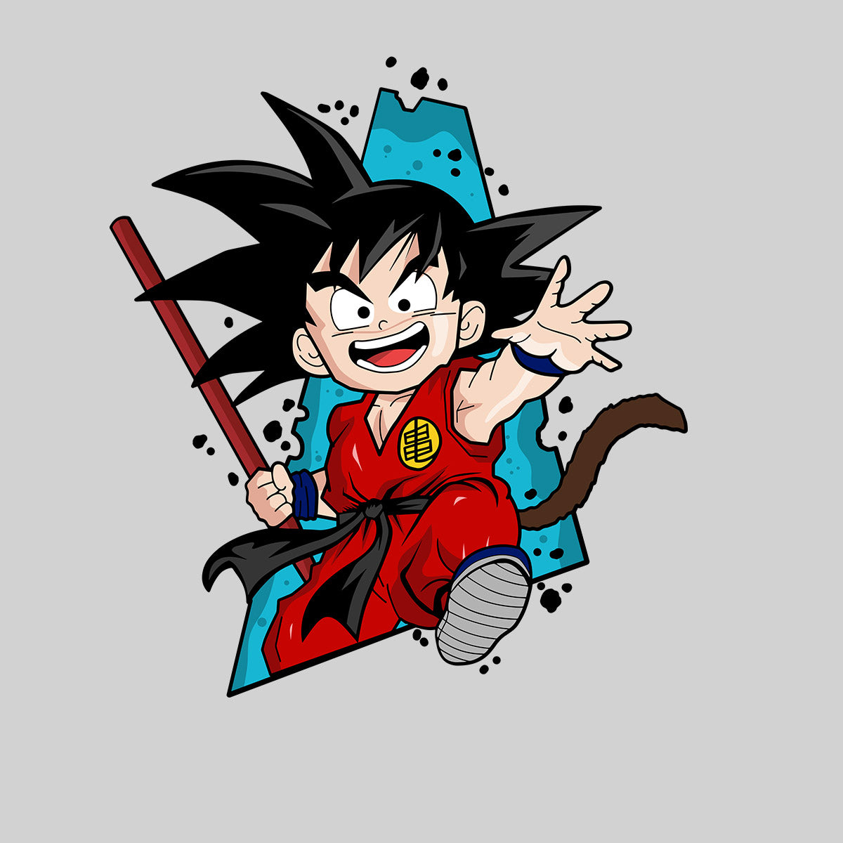 Son Goku Chibi Dragon Ball T-shirt Manga Anime Kids Gift Kids T-shirt White