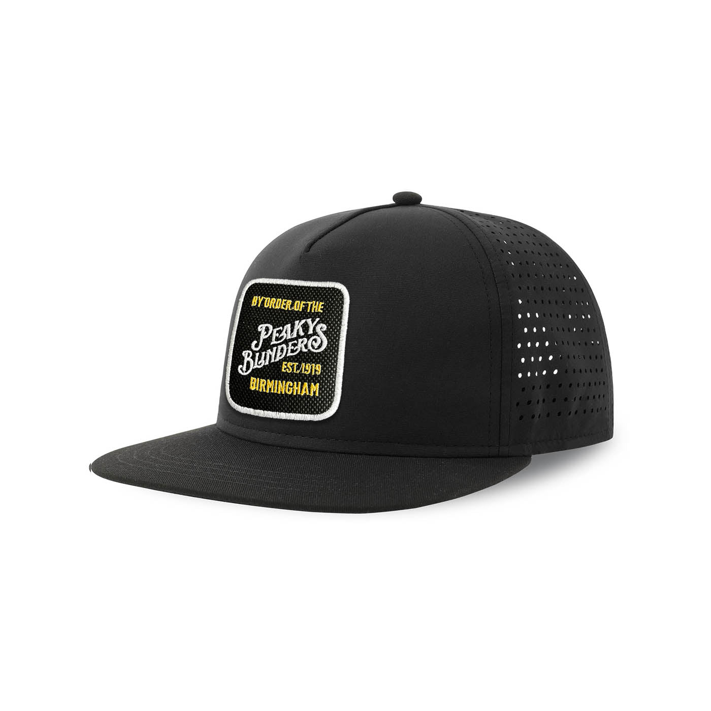 Peaky Blinders Streetwear Black Hat with Flat Visor Embroidered Patch