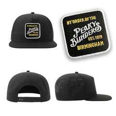 Peaky Blinders Streetwear Black Hat with Flat Visor Embroidered Patch