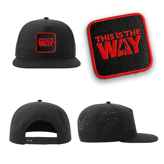 This Is The Way Streetwear Black Hat with Flat Visor Embroidered Patch